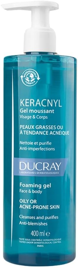 Ducray Keracnyl Gel Moussant 400 ml Facial Cleansing Gel