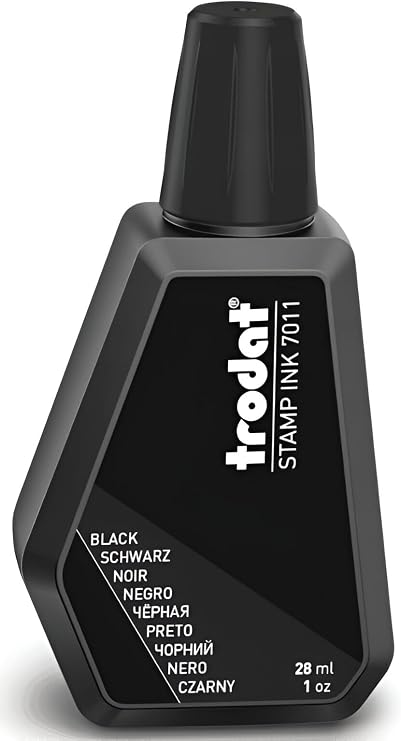 Trodat 55886 28 ml 7011 Stamp Pad Ink - Black