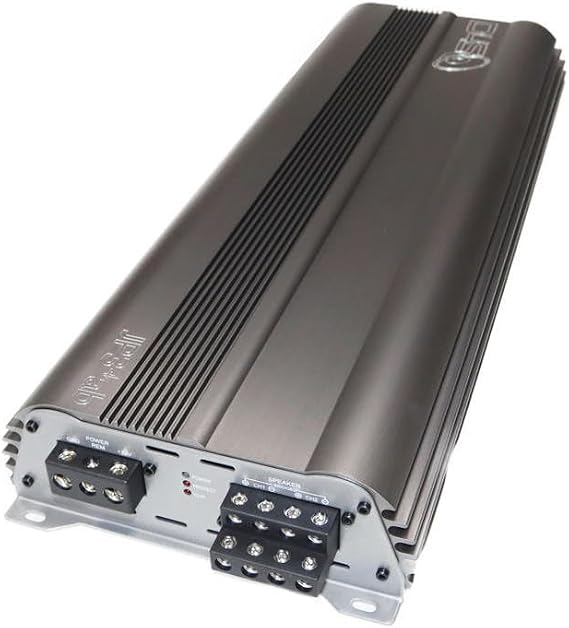DOWN4SOUND JP34 AB Gray 4 Channel Car Audio Amplifier | 590W RMS Class AB Power Amp | Car Stereo Speaker Amplifier | High-Performance Automotive Sound