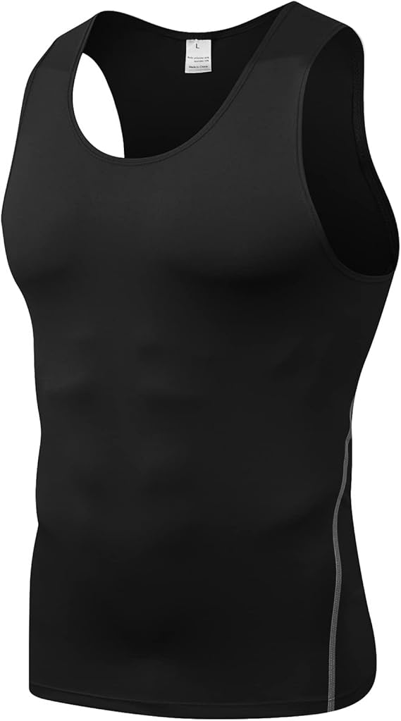 SPVISE 1/2/3 Pack Men's Compression Shirts Sleeveless Tank Top Dry Fit Athletic Workout Sports Running Base Layer Undershirt