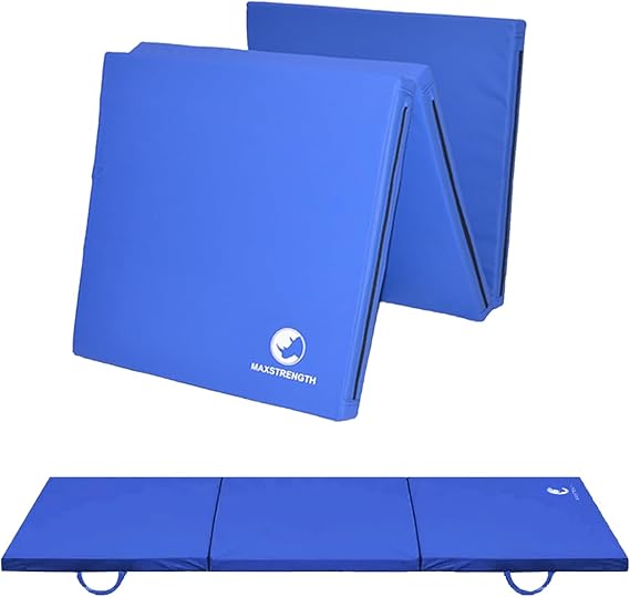 MAXSTRENGTH ® Tri Folding Mat 2" Thick Foam Exercise Gym Fitness 6ft X 2ft Multi Purpose Camping Gymnastics Pilates Physio Mats