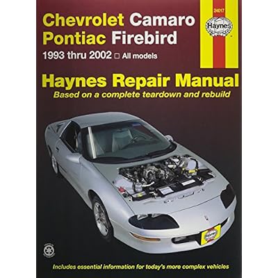 Haynes REPAIR MANUAL for CAMAROFIREBIRD NUMBER 24017