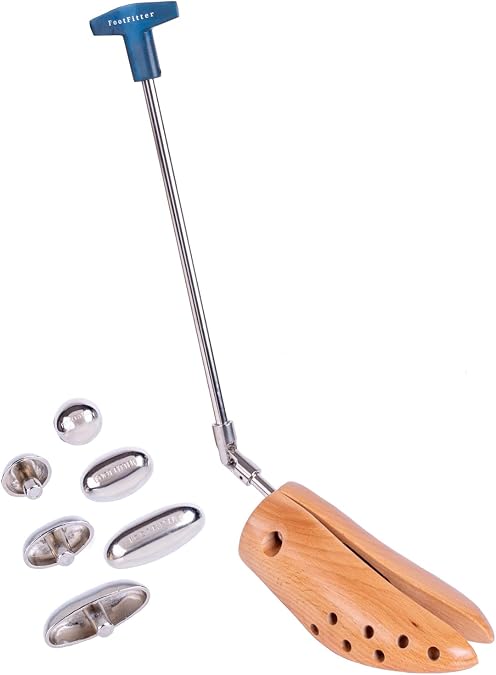 FootFitter Premium Professional Boot Stretcher, Wooden Width Expander