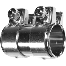 E-TECH EC008 New Model Heavy Duty Adjustable Exhaust Pipe Joiner/Connector 44MM to 46MM, 90MM Long