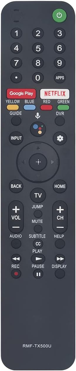 RMF-TX500U Replace Voice Remote fit for Sony TV Bravia XBR-55A8H XBR-65A8H | XBR-55X950G XBR-65X950G XBR-75X950G XBR-85X950G KD-75X750H KD-55X750H KD-65X750H XBR-43X800H XBR-49X800H XBR-49X950H