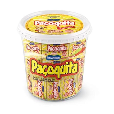 Paoquita Doce de Amendoim Ground Peanut Candy Bar 700 Grams 35 Individual Pieces