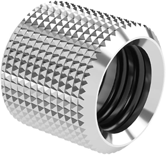BarrowCH Coupler Fitting for 12mm OD Rigid Tubing, Shiny Silver