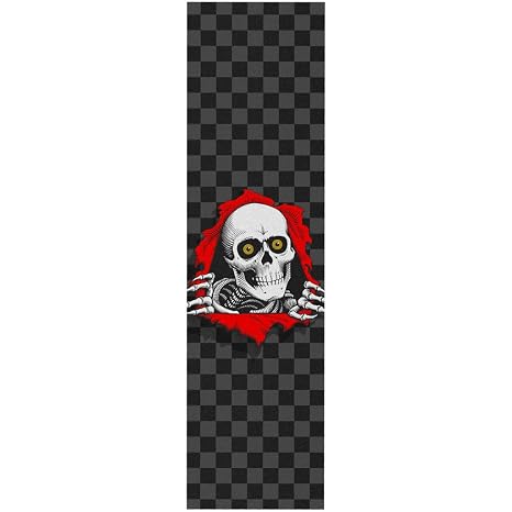 Powell Peralta Skateboard Griptape Ripper Checker Black 10.5" x 33" Grip Sheet