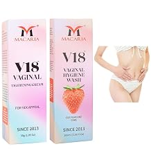 MACARIA V18 Virgin vaginal tightening feel again cream gel + Vaginal Intimate wash natural women ph balance