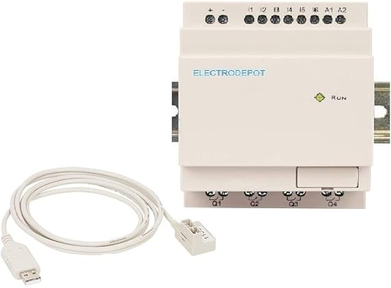 Migro PLC Starter Kit Automation Programmable Logic Controller with USB Interface, 24VDC, Ladder and Block Software