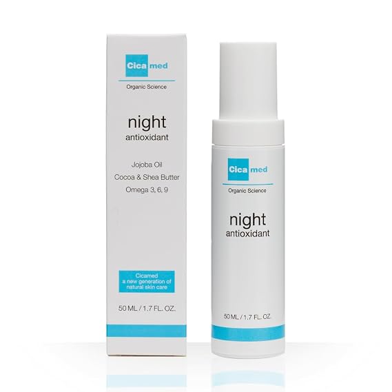 Cicamed Advanced Night Repair Antioxidant Facial Moisturizer Cream, Organic Science