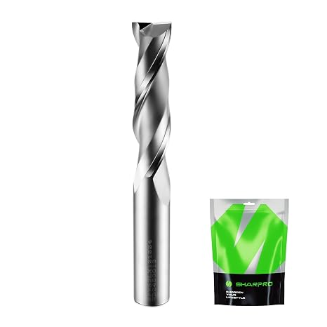 Spiral Upcut Router bit 1/2 Shank, 1/2 Upcut Spiral Router Bit Extra Long, Up Cut Spiral Router Bits 1/2 Shank,Solid Carbide Router Bits 1/2, Ideal for Wood Inlay, Plunge Plastic
