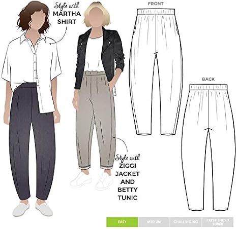 Style Arc Sewing Pattern - Bob Woven Pant (Sizes 10-22)