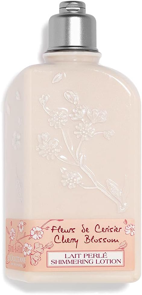 L'OCCITANE Cherry Blossom Body Lotion 250ml, Hydrating & Softening, Cherry Extract, Enriched with Shea Butter, Delicate & Floral Scent, Luxury Body Care