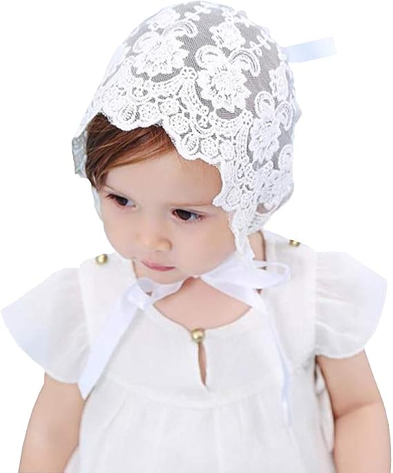 Baby Girl Toddlers Breathable Lacy Bonnet Eyelet Cotton Adjustable Sun Protection Hat