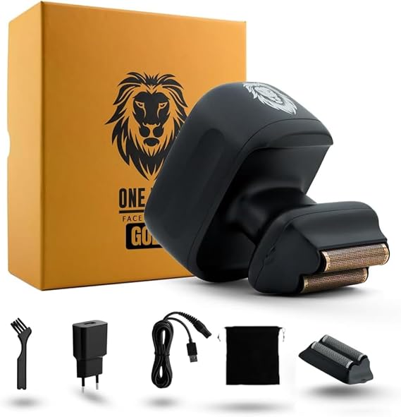 Skull Shaver One Lion Silver PRO Foil Shaver for Men, Cordless