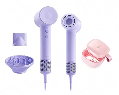 Laifen Purple Hair Dryer SE 2&Laifen Pink Hair Brushes
