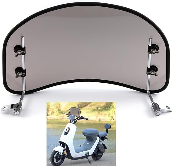 Scooter Windshield Motorcycle Windscreen Universal Wind Deflector Screen Windshield Spoiler Air Deflector (Gray)