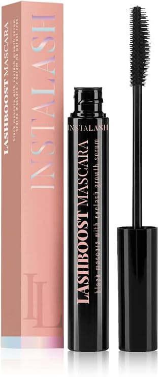 LASHBOOST Lash Serum 10 ml, Mascara Black, Eyelash Serum, Thicker and Stronger Lashes
