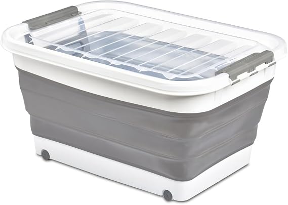 Deconox Tekerlekli Katlanabilir Akordiyon Saklama Sepeti (45 LT) | Pratik ve Taşınabilir 45 LT Tekerlekli Katlanabilir Akordiyon Saklama Sepeti - Düzeni Kolayca Sağlayın!