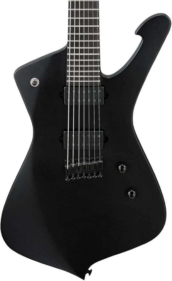 Ibanez Iron Label Iceman ICTB721 7-string Electric Guitar - Black Flat