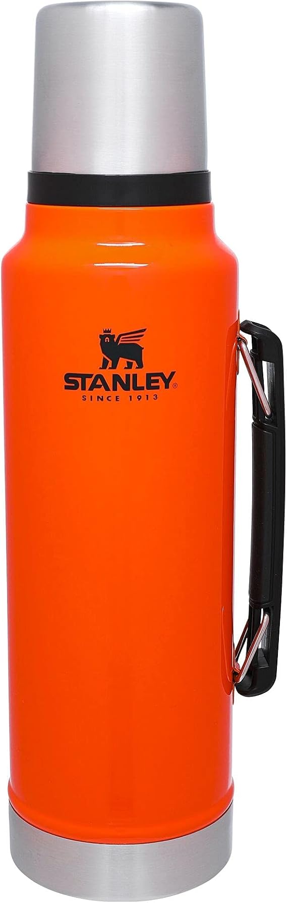 Stanley Classic Legendary Vacuum Bottle 1.5 qt | Wide Mouth with Leakproof Cup Lid | Keep Drinks Hot or Cold | Packable for Travel | Insulated Stainless Steel Thermal Bottle | BPA-Free | Blaze Orange