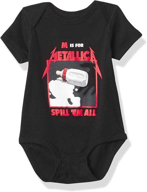 Metallica baby-boys Metallica Baby M is for Kea Bodysuit