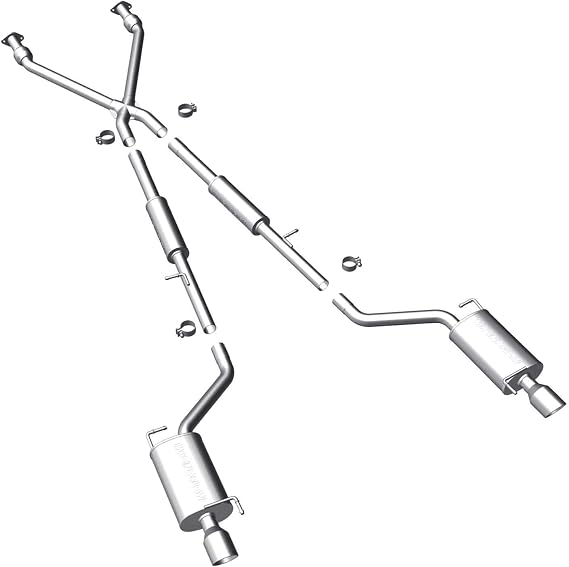 MagnaFlow Performance Cat-Back Exhaust System Kit 16862 | Street Series, Dual Split Rear Exit, Fits 2007-2008 INFINITI G35 3.5L, 2009-2013 INFINITI G37 3.7L
