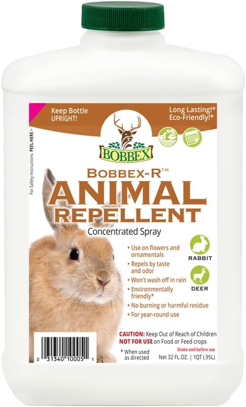 Concentrated Animal Repellent - Bobbex | Rabbit, Squirrel, and Chipmunk Repeller Concentrate (32 oz.) B550120