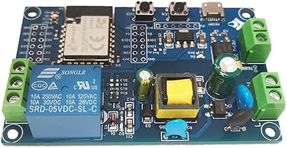 MiOYOOW ESP32-C3 Single-Channel Fidelity Relay Switch Development Board ESP-C3-12F Remote Switch Control Module Supporting AC 90V-250V & DC 7V-12V Power Supply 4M Byte Flash