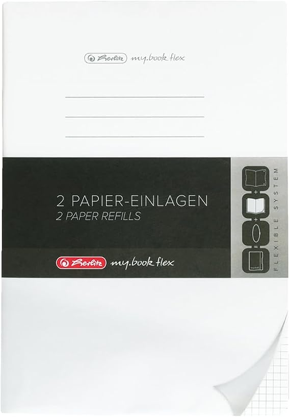 Herlitz 50034116 Refill for Flex Notebook, A5, 2 x 40 Sheets, Squared, Pack of 1
