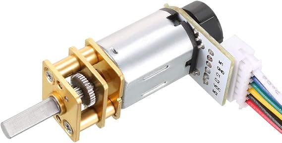 uxcell GA12-N20 12V 100RPM DC Gear Motor with Encoder Speed Velocity Measurement for Mini Car Balance Motor Encoder DIY