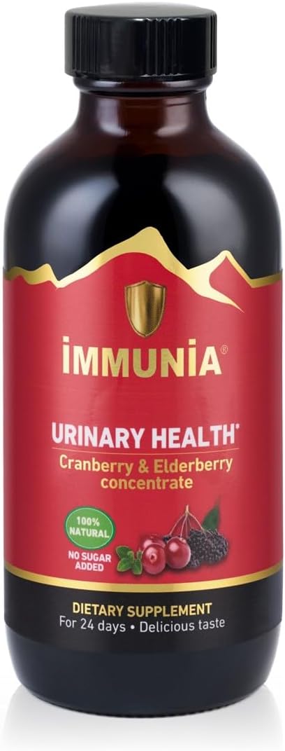 Urinary Health. Cranberry & Elderberry Concentrate for the Prevention of Urinary Infections. Natural. Delicious. 5 ml/Day. (1-Pack)