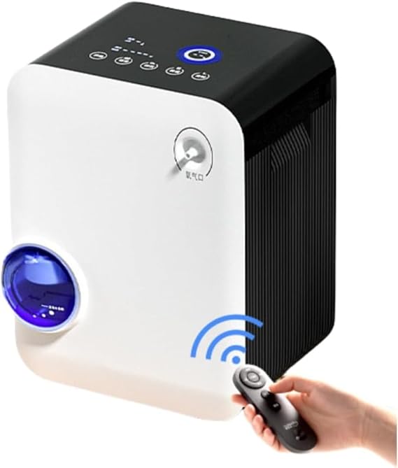 Portable Oxygen Inhaler, Mini Oxygen Generator, Portable, High Oxygen Concentration, For Elderly Use, 93% ± 3% Oxygen Concentration, 48 Hours of Continuous Use, Maximum Flow Rate, 2.6 gal 8 L
