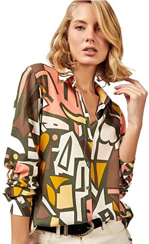 Blouses for Women Fashion, Long Sleeve Button Down Shirts Dressy Casual Tops