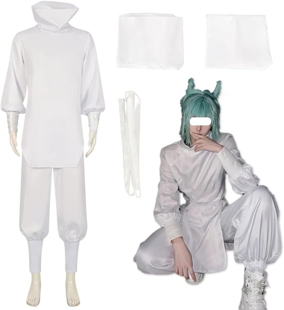 Men Costume white Uniform Outfit Full Set Halloween Suit