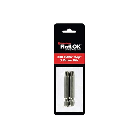 FastenMaster 2803047 FlatLOK Torx Ttap No. 40 x 2 in. Driver Bit - Steel 0.25 in. Hex44; 2 Piece2