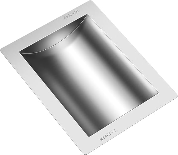 Transaction Tray,Ticketing Windows.Drop-in Deal Tray 304 Stainless Steel Cash Register Tray 16" Length x 10" Width x 1.6" Cash Window Embedded Trading Trayr Suitable for Service Station Ticket Windows