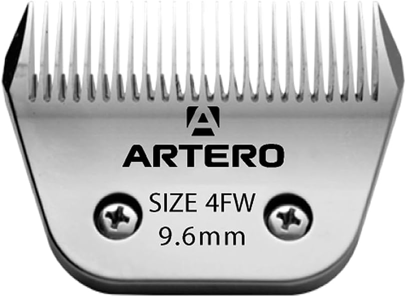 ARTERO A5 Wide Blade #4WF, 0.38" (9.6mm) Detachable Dog Clipper Blade A5 Compatible Stainless Steel Grooming Blade for Medium to Long Coats Professional Pet Grooming Tool