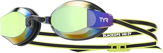 TYR Adult Black Ops 140 EV Goggles - Racing Performance Swim Goggles | Low Profile Drag Reduction | 140-Degree Peripheral View | Durafit Silicone Gaskets | 4 Removable Nosebridges