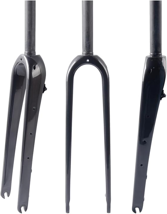 700C Carbon Fiber Rigid Fork Gravel Road Bikes Fork Disc Brake Front Fork 1-1/8" Straight/Tapered Tube QR 9 * 100mm Bike Front Forks