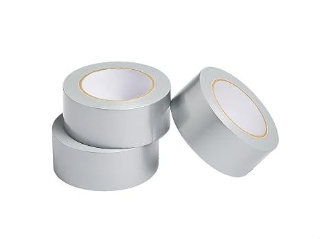 Amazon Basics Strong Adhesive Heavy-Duty Duct Tape for Sealing & Patching, Tear by Hand, 1.88" x 30-yard, Silver, 3-Pack (Previously AmazonCommercial)