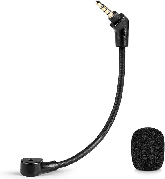 AKKE Hyperx Headset Mic Replacement Cloud Flight 3.5mm Jack Detachable Microphone Boom Noise Cancelling Compatible for Kingston HyperX Flight, Flight S,Gaming Headsets