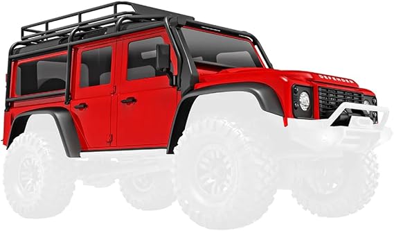Body TRX-4M Defender, Complete, Red: 9712-Red
