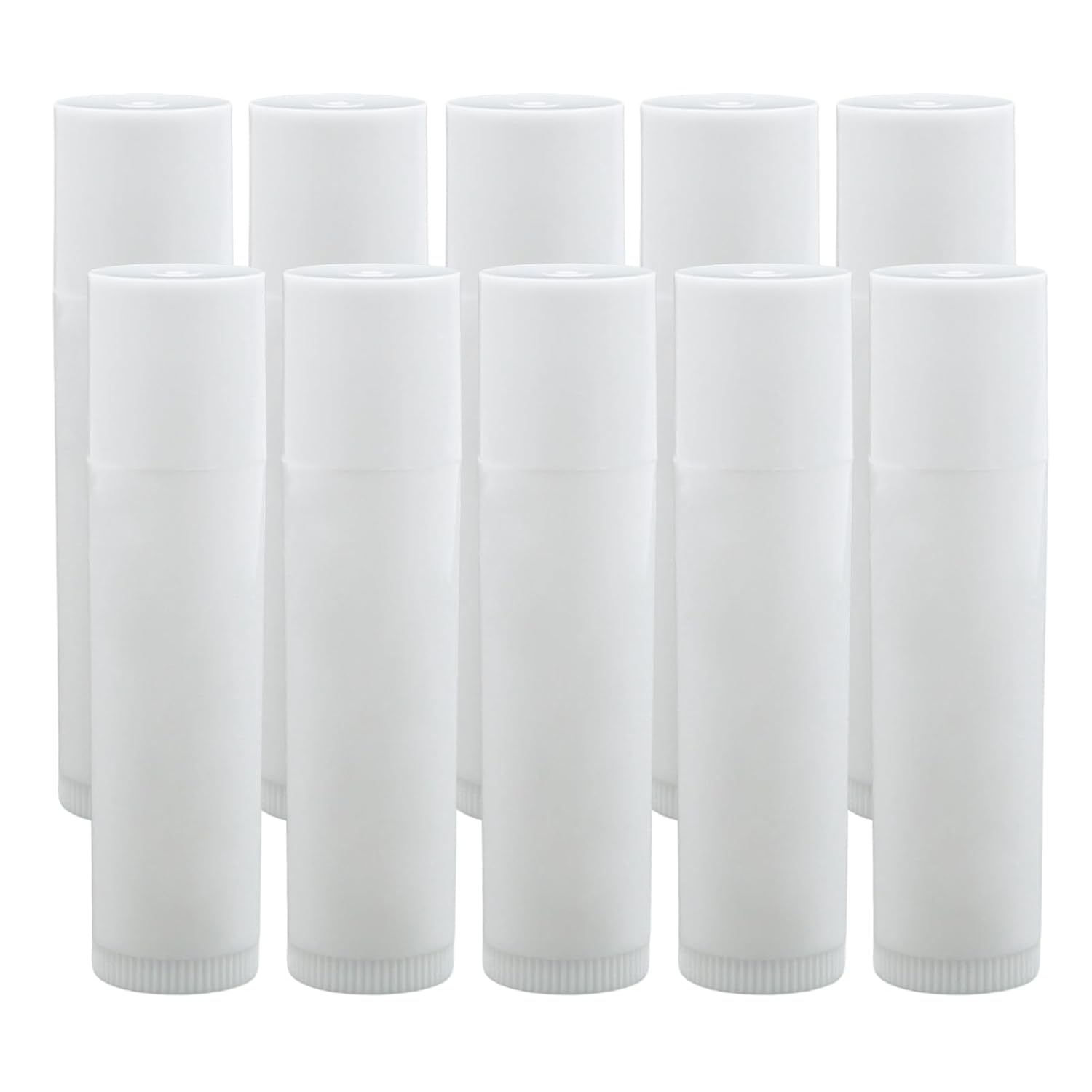 Pack of 10 Empty Lipstick Sleeves Empty Lipstick Sleeves Self-Fill Empty Lip Balm with Caps DIY Lip Balm Tubes Container (5 g)