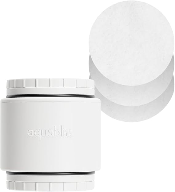 AquaBliss SFC400 HD-Revitalizing Filter Cartridge w/ 30pc Pack of Sediment Pads (Exclusive Bundle)