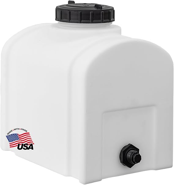 RomoTech 82123879 Kubbeli Polietilen Rezervuar Su Tankı, Çiftçilik İnşaatı ve Daha Fazlası, 20,5 Litre, Sele