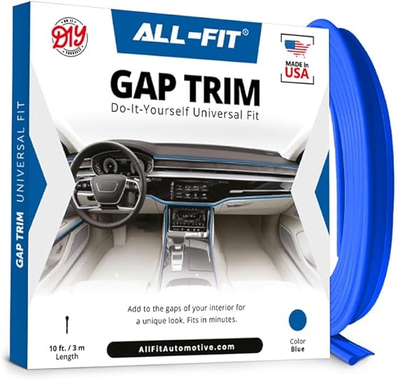All-Fit Automotive Car Gap Filler Strip 10 Ft Blue Trim Molding