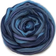 Festival Merino Wool Fiber. Colorful Combed top roving for Hand Spinning, Needle Felting, Wet Felting, soap Making and Dryer Balls. Storm in a Teacup