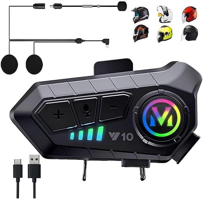 Abbruch Waterproof Bluetooth Helmet Headset Motorcycle Intercom 2000 mah Battery Capacity
